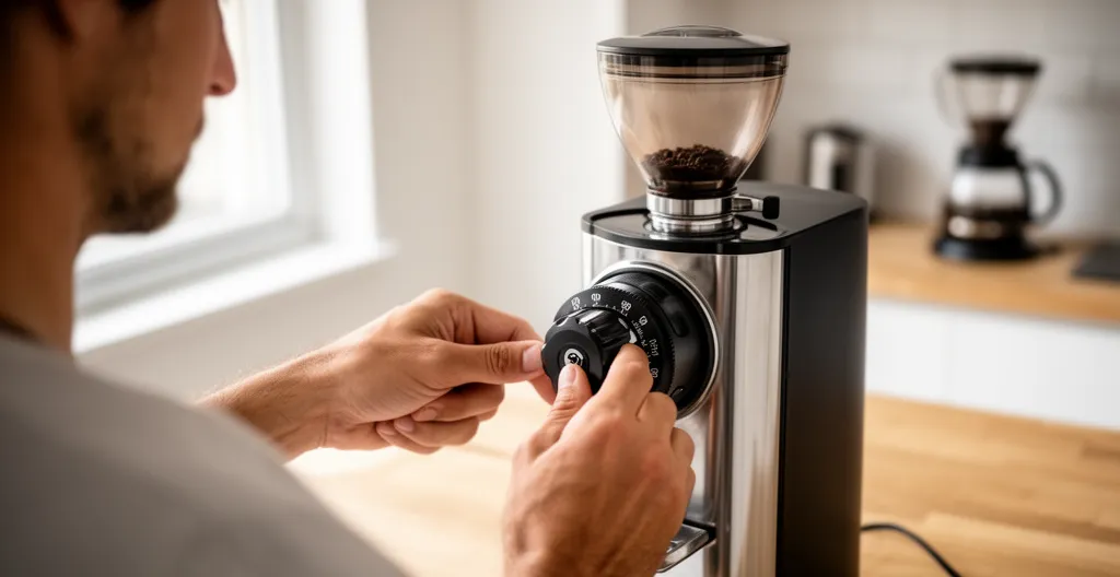 Réglage de la finesse de la mouture du café sur un moulin domestique